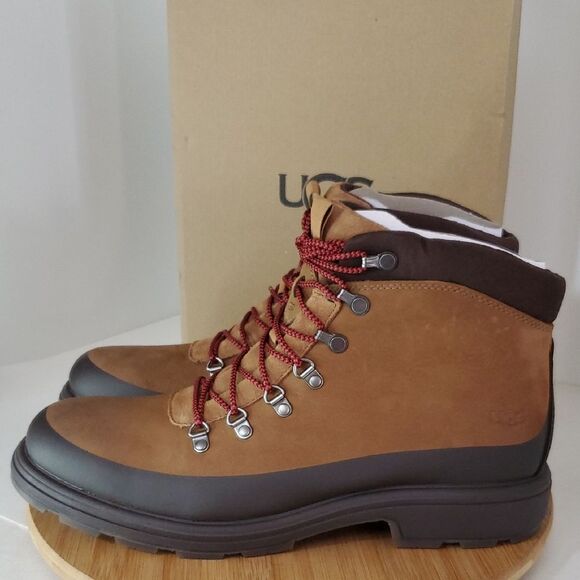 UGG Biltmore Hiker Men's Boot Oak Size 12 Waterproof Leather NIB - Picture 4 of 12